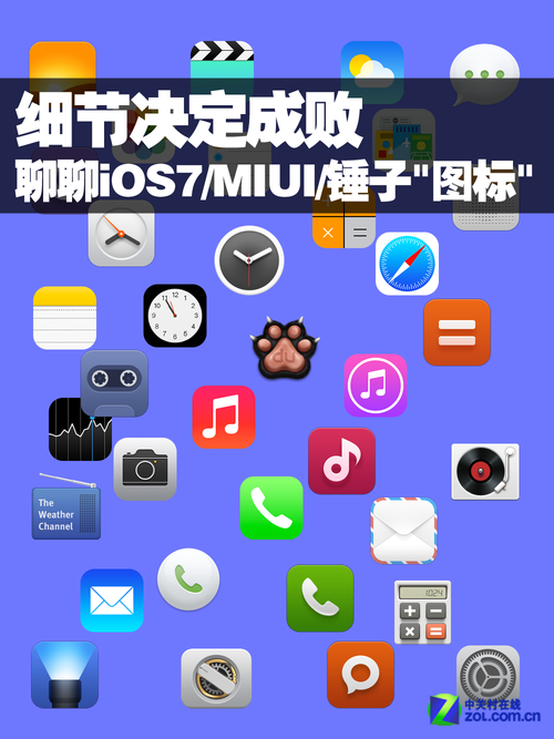 细节决定成败 聊聊iOS7\/MIUI\/锤子 图标